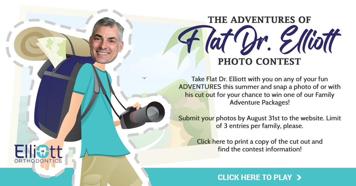Flat Dr. Elliott photo contest graphic for blog post